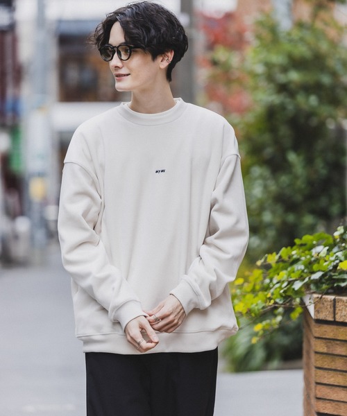 RAGEBLUE（レイジブルー）の「マイクロシャギー/プチ刺繍クルーネック（スウェット・メンズ・ブルー/オフホワイト/ブラウン/ブラック/ダークグレー/ダークグリーン/ホワイト系その他・SMALL/MEDIUM/LARGE）」の18枚目の写真