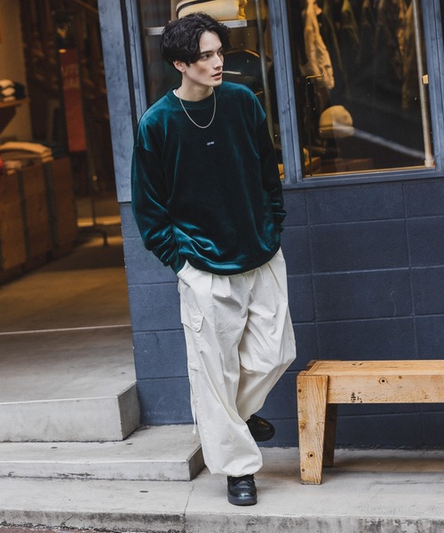 RAGEBLUE（レイジブルー）の「マイクロシャギー/プチ刺繍クルーネック（スウェット・メンズ・ブルー/オフホワイト/ブラウン/ブラック/ダークグレー/ダークグリーン/ホワイト系その他・SMALL/MEDIUM/LARGE）」の19枚目の写真