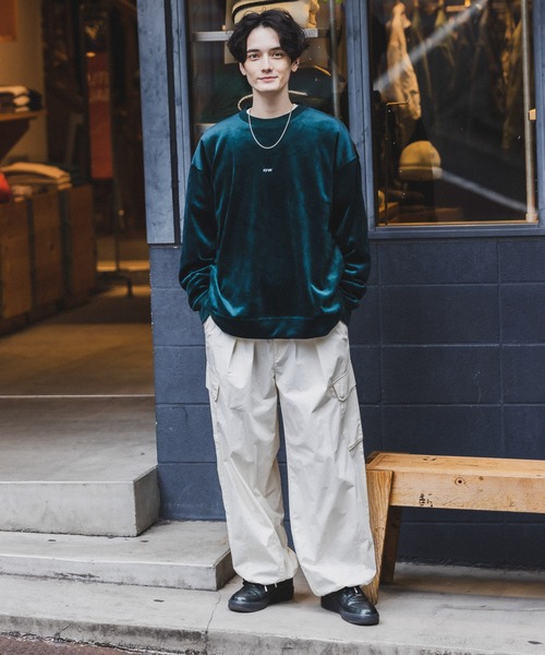 RAGEBLUE（レイジブルー）の「マイクロシャギー/プチ刺繍クルーネック（スウェット・メンズ・ブルー/オフホワイト/ブラウン/ブラック/ダークグレー/ダークグリーン/ホワイト系その他・SMALL/MEDIUM/LARGE）」の20枚目の写真