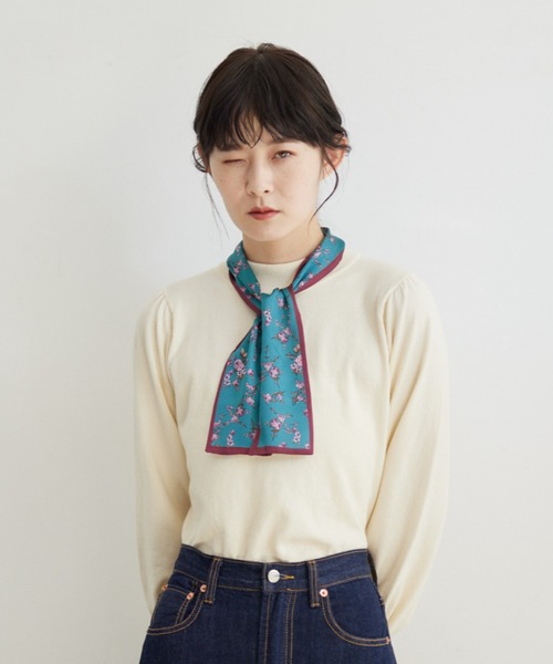 idem（イデム）の「scarf × high neck knit/スカーフ付き