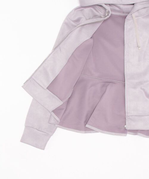 MISCH MASCH（ミッシュマッシュ）の「後ろペプラムスエードパーカー（パーカー・レディース・ホワイト/ベージュ/ブルー系その他/ピンク系その他・MEDIUM）」の12枚目の写真