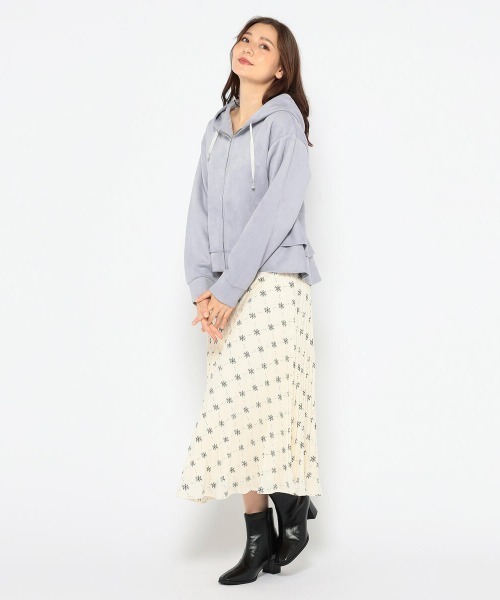 MISCH MASCH（ミッシュマッシュ）の「後ろペプラムスエードパーカー（パーカー・レディース・ホワイト/ベージュ/ブルー系その他/ピンク系その他・MEDIUM）」の5枚目の写真