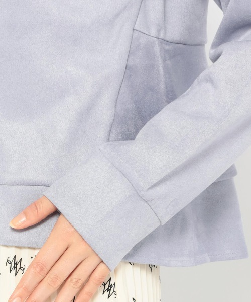 MISCH MASCH（ミッシュマッシュ）の「後ろペプラムスエードパーカー（パーカー・レディース・ホワイト/ベージュ/ブルー系その他/ピンク系その他・MEDIUM）」の9枚目の写真