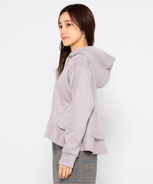 MISCH MASCH（ミッシュマッシュ）の「後ろペプラムスエードパーカー（パーカー・レディース・ホワイト/ベージュ/ブルー系その他/ピンク系その他・MEDIUM）」の14枚目の写真