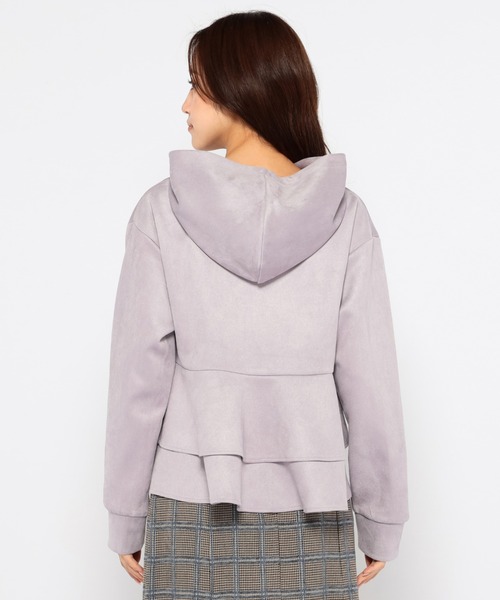 MISCH MASCH（ミッシュマッシュ）の「後ろペプラムスエードパーカー（パーカー・レディース・ホワイト/ベージュ/ブルー系その他/ピンク系その他・MEDIUM）」の15枚目の写真