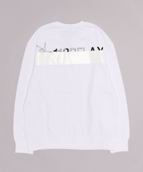 1piu1uguale3 RELAX（ウノピュウノウグァーレトレリラックス）の「[1PIU1UGUALE3 RELAX/ウノピゥウノウグァーレトレ リラックス] 別注 バックプリント クルーネックスウェット（スウェット・レディース・ホワイト/ブラック・S/M/L）」の13枚目の写真