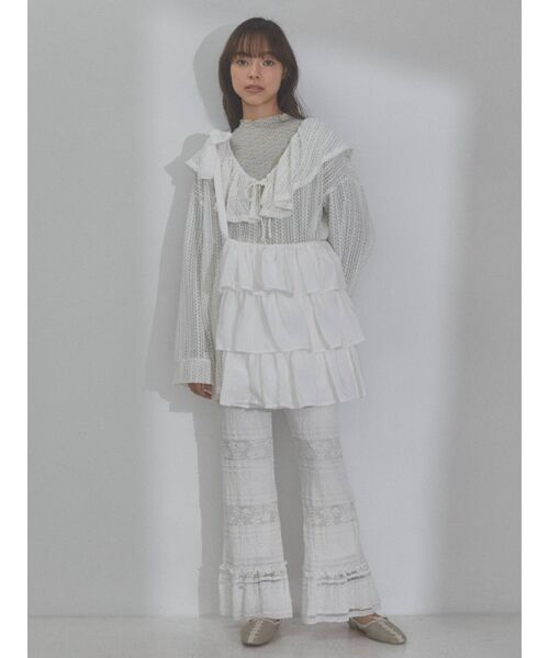 merry jenny（メリージェニー）の「frilly tote bag（トートバッグ・レディース・オフホワイト/ライトブルー/ブラック・FREE）」の14枚目の写真