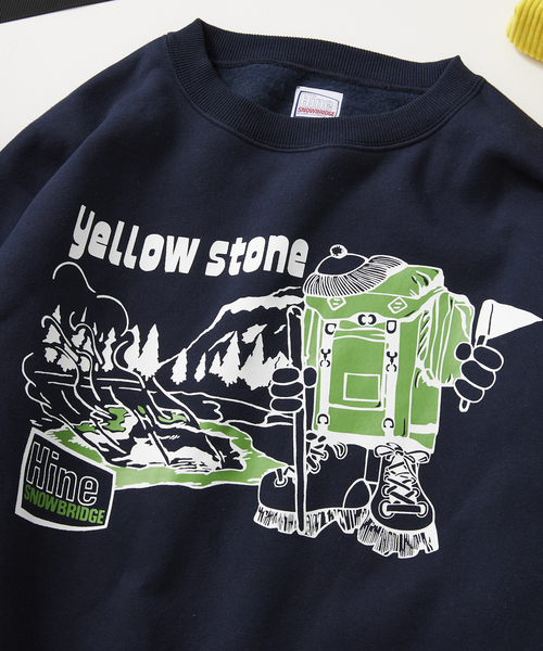 JOURNAL STANDARD relume(ジャーナルスタンダード レリューム)の「【HINE SNOWBRIDGE / ハイン スノウブリッジ】別注 LOGO スウェット(Tシャツ/カットソー・メンズ・ホワイト/ネイビー/グレー・MEDIUM/LARGE)」の3枚目の写真