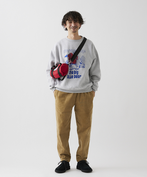 JOURNAL STANDARD relume(ジャーナルスタンダード レリューム)の「【HINE SNOWBRIDGE / ハイン スノウブリッジ】別注 LOGO スウェット(Tシャツ/カットソー・メンズ・ホワイト/ネイビー/グレー・MEDIUM/LARGE)」の6枚目の写真