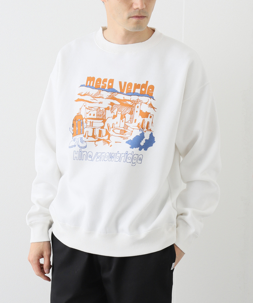 JOURNAL STANDARD relume(ジャーナルスタンダード レリューム)の「【HINE SNOWBRIDGE / ハイン スノウブリッジ】別注 LOGO スウェット(Tシャツ/カットソー・メンズ・ホワイト/ネイビー/グレー・MEDIUM/LARGE)」の10枚目の写真