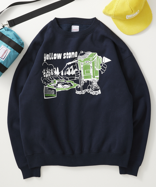 JOURNAL STANDARD relume(ジャーナルスタンダード レリューム)の「【HINE SNOWBRIDGE / ハイン スノウブリッジ】別注 LOGO スウェット(Tシャツ/カットソー・メンズ・ホワイト/ネイビー/グレー・MEDIUM/LARGE)」の11枚目の写真