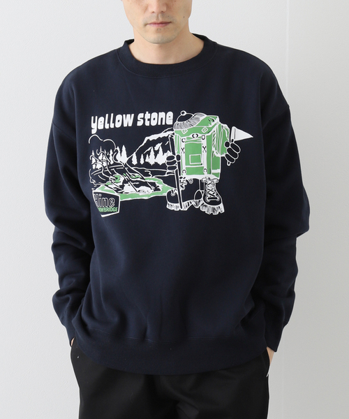 JOURNAL STANDARD relume(ジャーナルスタンダード レリューム)の「【HINE SNOWBRIDGE / ハイン スノウブリッジ】別注 LOGO スウェット(Tシャツ/カットソー・メンズ・ホワイト/ネイビー/グレー・MEDIUM/LARGE)」の12枚目の写真