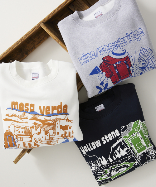 JOURNAL STANDARD relume(ジャーナルスタンダード レリューム)の「【HINE SNOWBRIDGE / ハイン スノウブリッジ】別注 LOGO スウェット(Tシャツ/カットソー・メンズ・ホワイト/ネイビー/グレー・MEDIUM/LARGE)」の13枚目の写真