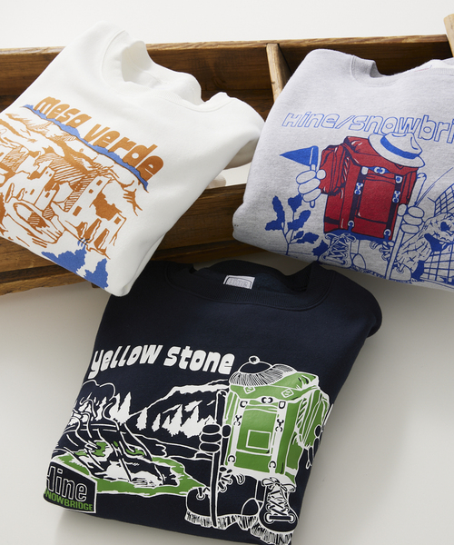 JOURNAL STANDARD relume(ジャーナルスタンダード レリューム)の「【HINE SNOWBRIDGE / ハイン スノウブリッジ】別注 LOGO スウェット(Tシャツ/カットソー・メンズ・ホワイト/ネイビー/グレー・MEDIUM/LARGE)」の14枚目の写真