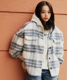 atmos pink | atmos pink シャギービッグチェックJK / アトモスピンク シャギービッグチェックジャケット(その他アウター)