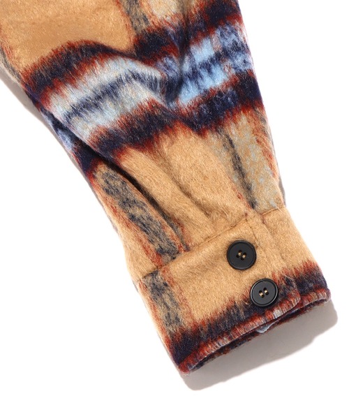 atmos pink(アトモスピンク)の「atmos pink シャギービッグチェックJK / アトモスピンク シャギービッグチェックジャケット(その他アウター・レディース・パープル/ブラウン/ブルー・FREE)」の9枚目の写真