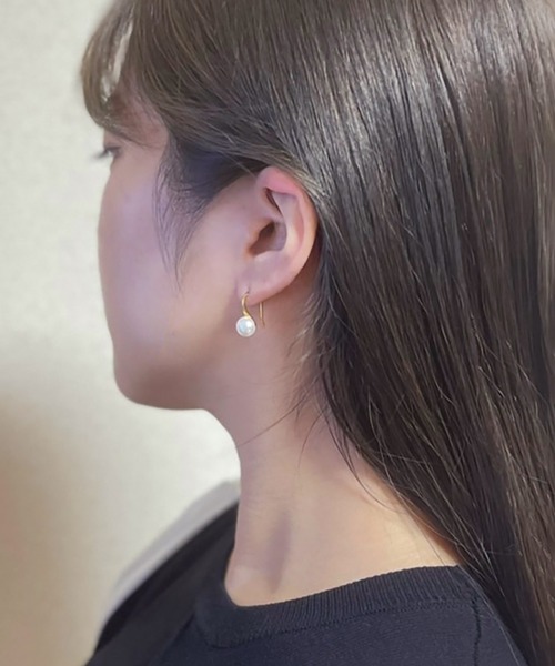 BROTHERHOOD（ブラザーフッド）の「【earyear】アーティフィシャル パール プレーン フック ピアス(両耳)（ピアス（両耳用）・レディース・シルバー/ゴールド・FREE）」の17枚目の写真
