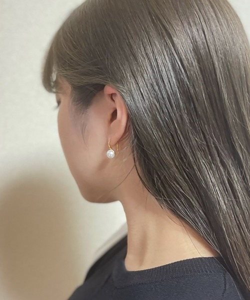 BROTHERHOOD（ブラザーフッド）の「【earyear】アーティフィシャル パール プレーン フック ピアス(両耳)（ピアス（両耳用）・レディース・シルバー/ゴールド・FREE）」の15枚目の写真