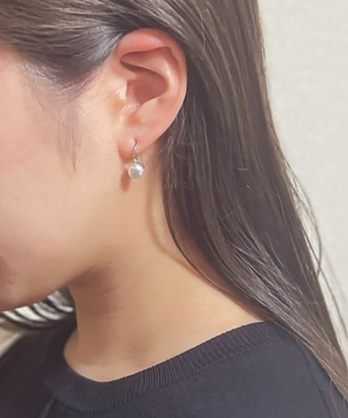 BROTHERHOOD（ブラザーフッド）の「【earyear】アーティフィシャル パール プレーン フック ピアス(両耳)（ピアス（両耳用）・レディース・シルバー/ゴールド・FREE）」の11枚目の写真