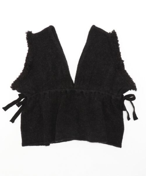 flower（フラワー）の「テンダーニットビスチェ（ベスト・レディース・ホワイト/ブラック・FREE）」の4枚目の写真