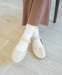 MaisonSuzu ホワイト バレエシューズ 24 MaisonSuzu ホワイト バレエシューズ 24（バレエシューズ）