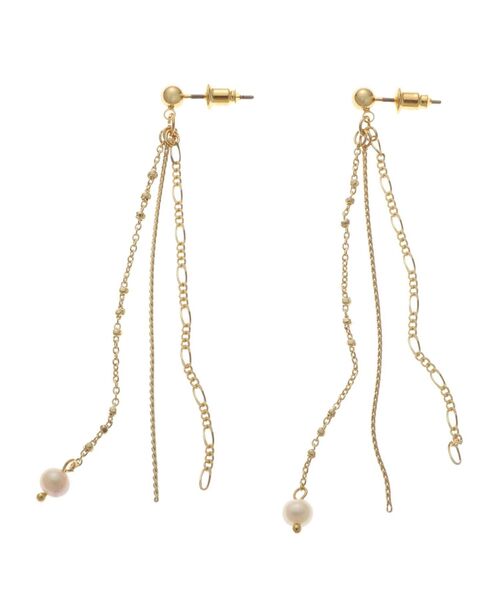 LAGUNAMOON(ラグナムーン)の「トリプルチェーンピアス(ピアス(両耳用)・レディース・シルバー/ゴールド・FREE)」の1枚目の写真