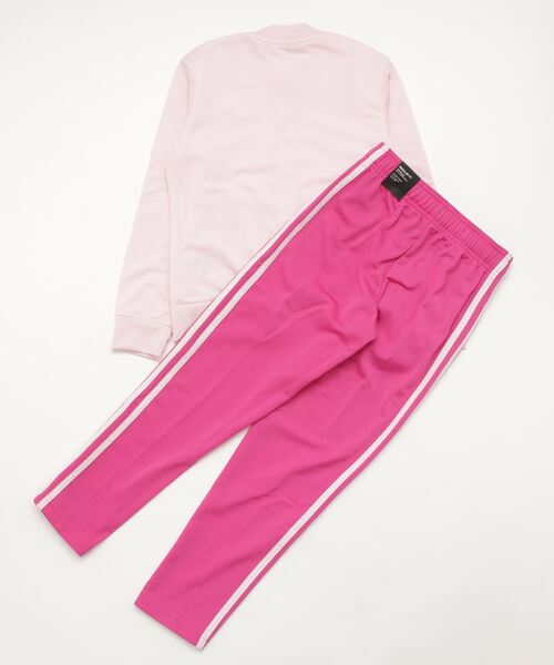 adidas（アディダス）の「エッセンシャルズ スリーストライプス トラックスーツ / アディダス adidas（ジャージ・キッズ・ピンク/ブラック/グリーン・130/140/150/160）」の14枚目の写真