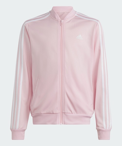 adidas（アディダス）の「エッセンシャルズ スリーストライプス トラックスーツ / アディダス adidas（ジャージ・キッズ・ピンク/ブラック/グリーン・130/140/150/160）」の11枚目の写真