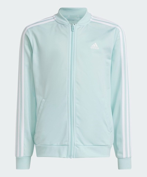adidas（アディダス）の「エッセンシャルズ スリーストライプス トラックスーツ / アディダス adidas（ジャージ・キッズ・ピンク/ブラック/グリーン・130/140/150/160）」の8枚目の写真