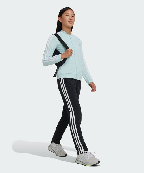 adidas（アディダス）の「エッセンシャルズ スリーストライプス トラックスーツ / アディダス adidas（ジャージ・キッズ・ピンク/ブラック/グリーン・130/140/150/160）」の10枚目の写真
