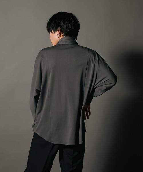 UNIIT(ユニット)の「【UNIIT/ユニット】ポリストレッチ ドルマンスリーブ シャツ ボウタイ付き ネクタイ付き セットアイテム 韓国ファッション モードファッション キレイ目(シャツ/ブラウス・メンズ・ブルー/チャコールグレー/ホワイト・MEDIUM/LARGE)」の22枚目の写真
