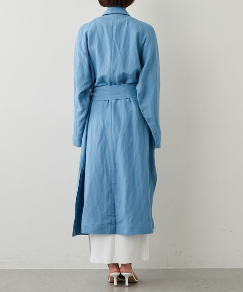 GALLARDAGALANTE（ガリャルダガランテ）の「リネンガウンコート（トレンチコート・レディース・ブルー/ベージュ・FREE）」の19枚目の写真