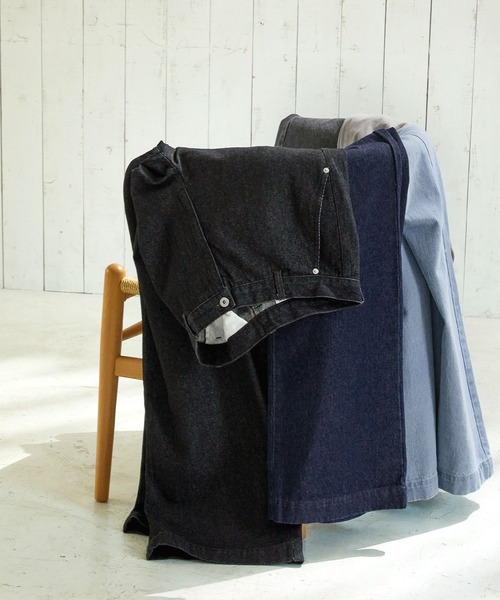 EMMA CLOTHES(エマクローズ)の「ハイウエストフレアシルエットフェードデニムパンツ EMMA CLOTHES(デニムパンツ・メンズ・グレー/サックスブルー系/ライトグレー/ブラック/インディゴブルー・S/M/L)」の16枚目の写真