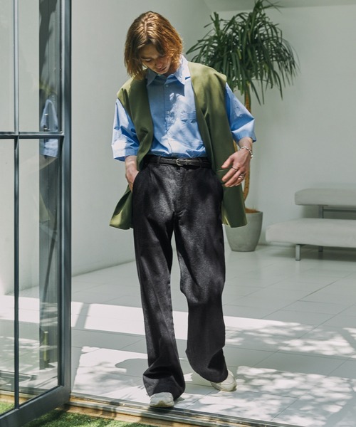 EMMA CLOTHES(エマクローズ)の「ハイウエストフレアシルエットフェードデニムパンツ EMMA CLOTHES(デニムパンツ・メンズ・グレー/サックスブルー系/ライトグレー/ブラック/インディゴブルー・S/M/L)」の20枚目の写真