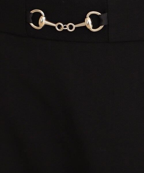 DRESKIP（ドレスキップ）の「◆ビット付きタックフレアスカート（スカート・レディース・サンドベージュ/ブラック/レモンイエロー・02/03）」の9枚目の写真