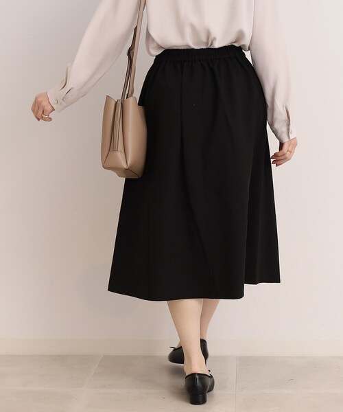 DRESKIP（ドレスキップ）の「◆ビット付きタックフレアスカート（スカート・レディース・サンドベージュ/ブラック/レモンイエロー・02/03）」の12枚目の写真