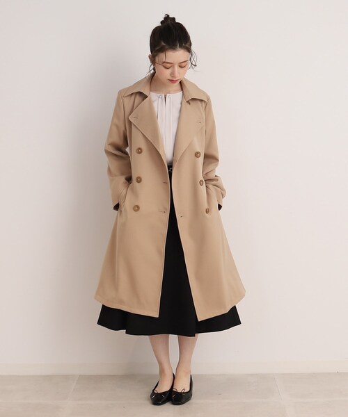 DRESKIP（ドレスキップ）の「◆ビット付きタックフレアスカート（スカート・レディース・サンドベージュ/ブラック/レモンイエロー・02/03）」の16枚目の写真