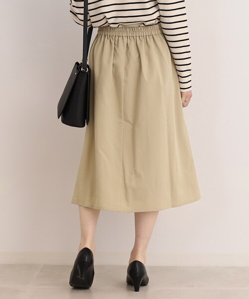 DRESKIP（ドレスキップ）の「◆ビット付きタックフレアスカート（スカート・レディース・サンドベージュ/ブラック/レモンイエロー・02/03）」の20枚目の写真