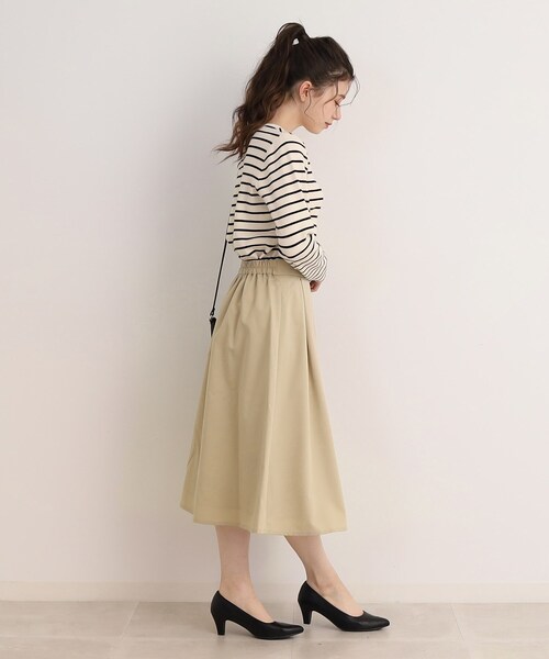 DRESKIP（ドレスキップ）の「◆ビット付きタックフレアスカート（スカート・レディース・サンドベージュ/ブラック/レモンイエロー・02/03）」の22枚目の写真