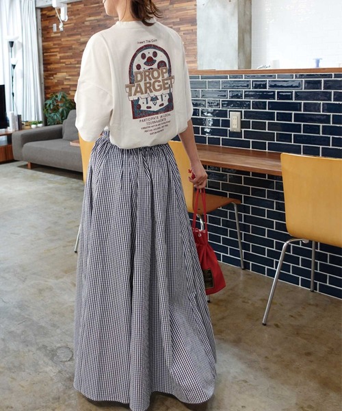 CORNERS（コーナーズ）の「ギンガムチェックフレアマキシスカート（スカート・レディース・ブラック/ライトベージュ/ネイビー・M）」の13枚目の写真