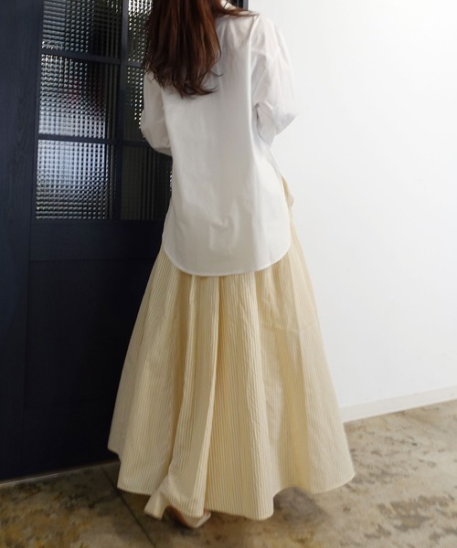 CORNERS（コーナーズ）の「ギンガムチェックフレアマキシスカート（スカート・レディース・ブラック/ライトベージュ/ネイビー・M）」の9枚目の写真