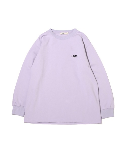 UGG（アグ）の「UGG@mos ロゴ刺繍ロンT / アグ ロゴシシュウロンティ（Tシャツ/カットソー・レディース・ラベンダー/ホワイト/ブラック・M/XL/L）」の3枚目の写真