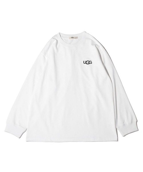 UGG（アグ）の「UGG@mos ロゴ刺繍ロンT / アグ ロゴシシュウロンティ（Tシャツ/カットソー・レディース・ラベンダー/ホワイト/ブラック・M/XL/L）」の10枚目の写真