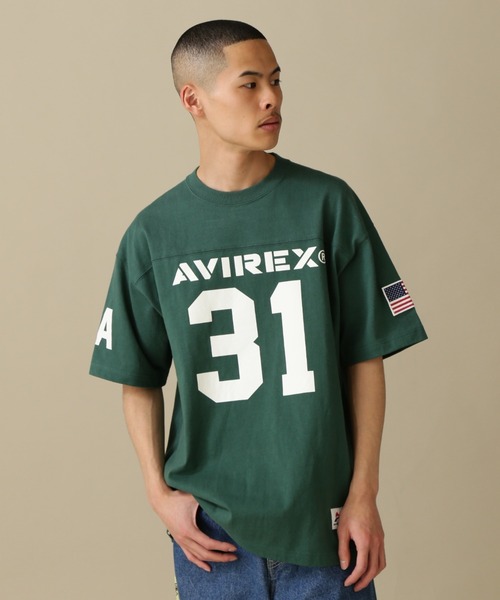 AVIREX(アヴィレックス)の「US-CA FOOTBALL S/S T-SHIRT / フットボール Tシャツ / AVIREX / アヴィレックス(Tシャツ/カットソー・メンズ・ホワイト/ブラック/グリーン・MEDIUM/LARGE/X-LARGE/XX-LARGE)」の3枚目の写真