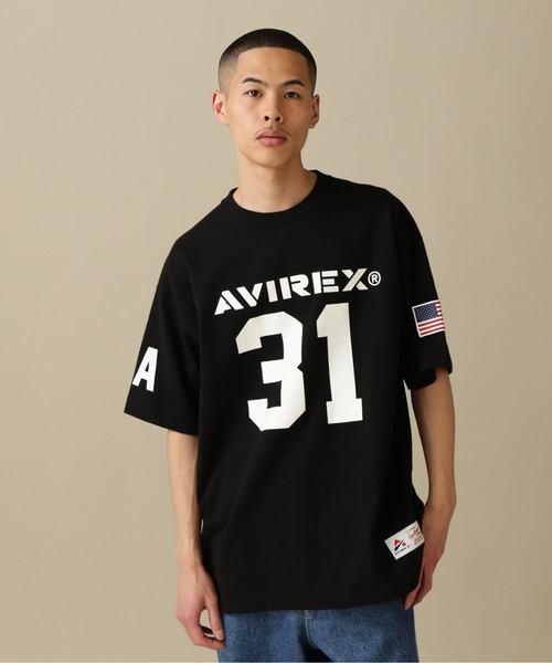 AVIREX(アヴィレックス)の「US-CA FOOTBALL S/S T-SHIRT / フットボール Tシャツ / AVIREX / アヴィレックス(Tシャツ/カットソー・メンズ・ホワイト/ブラック/グリーン・MEDIUM/LARGE/X-LARGE/XX-LARGE)」の1枚目の写真