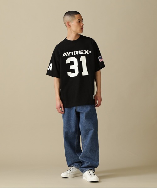 AVIREX(アヴィレックス)の「US-CA FOOTBALL S/S T-SHIRT / フットボール Tシャツ / AVIREX / アヴィレックス(Tシャツ/カットソー・メンズ・ホワイト/ブラック/グリーン・MEDIUM/LARGE/X-LARGE/XX-LARGE)」の12枚目の写真