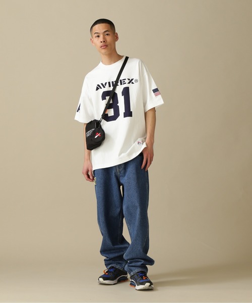 AVIREX(アヴィレックス)の「US-CA FOOTBALL S/S T-SHIRT / フットボール Tシャツ / AVIREX / アヴィレックス(Tシャツ/カットソー・メンズ・ホワイト/ブラック/グリーン・MEDIUM/LARGE/X-LARGE/XX-LARGE)」の4枚目の写真