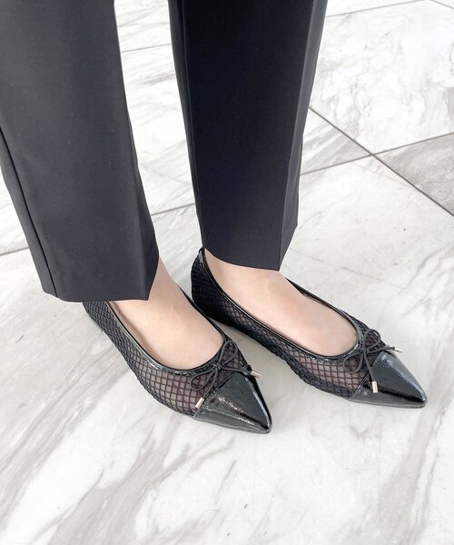 index（インデックス）の「◆ポインテッドチュールバレエシューズ（その他シューズ・レディース・ブラック/ライトベージュ・02/03）」の3枚目の写真