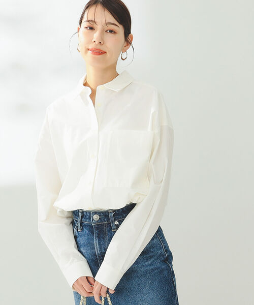 B:MING by BEAMS（ビーミングバイビームス）の「B:MING by BEAMS / オーガニック オーバー シャツ（シャツ/ブラウス・レディース・ピンク/オフホワイト・SMALL/MEDIUM）」の2枚目の写真