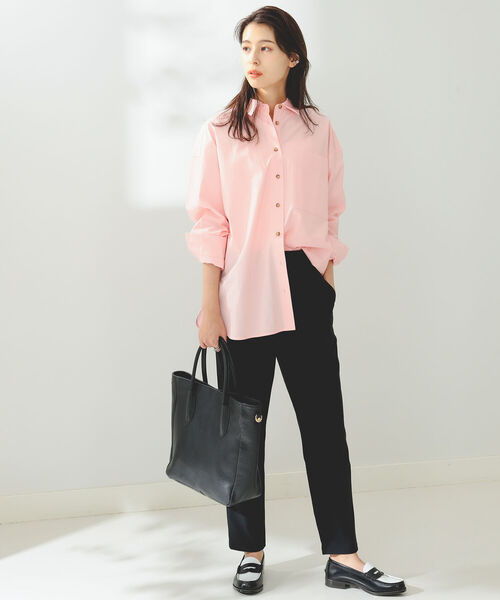 B:MING by BEAMS（ビーミングバイビームス）の「B:MING by BEAMS / オーガニック オーバー シャツ（シャツ/ブラウス・レディース・ピンク/オフホワイト・SMALL/MEDIUM）」の12枚目の写真